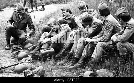 Alltag der Rekruten der Bundeswehr in der Kaserne in Hemer am 26. Mai 1976. | Verwendung weltweit Stockfoto