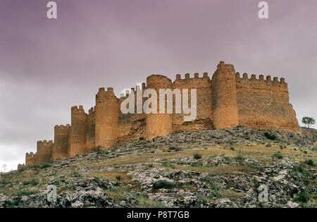 Burgruine bei Berlanga de Duero, Kastilien-León, Spanien Stockfoto