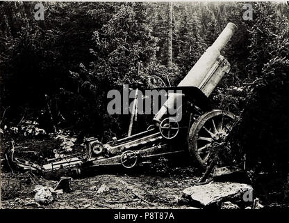 9 15 cm Geschütz, das Punta Corbin beschoss, 1916. (BildID) 15578169 Stockfoto