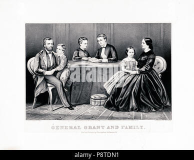 General Grant und Familie Stockfoto