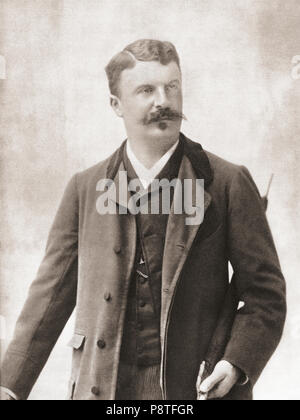Henri René Albert Guy de Maupassant, 1850 - 1893. Der französische Schriftsteller. Nach einer zeitgenössischen Print. Stockfoto