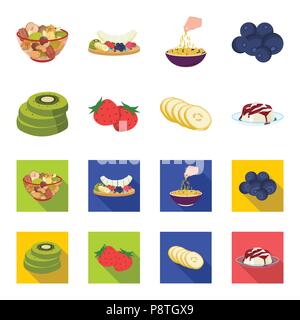 Obst und andere Lebensmittel. Essen set Sammlung Icons im Cartoon, flacher Stil vektor Symbol lieferbar Abbildung. Stock Vektor