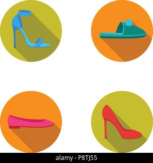 Ballett, Verschluss, Sammlung, Komfort, Bequemlichkeit, weiblich, flach, Fell, heel, high, Home, Icon, Illustration, isoliert, Schnürsenkel, Leder, Logo, männlich, Polyurethan, Sandalen, Schuhe, Zeichen, Hausschuhe, Seezunge, Sommer, Symbol, Vector, Wandern-, Web-, Vektor, Vektoren, Stock Vektor