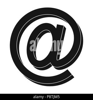 E-Mail Symbol. Mail und Postbote einzelnen Symbol in schwarz Stil vektor Symbol lieferbar Abbildung. Stock Vektor