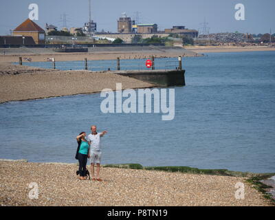 Sheerness, Kent, Großbritannien. 13. Juli 2018. UK Wetter: ein sonniger und warmer Tag in Sheerness, Kent. Credit: James Bell/Alamy leben Nachrichten Stockfoto