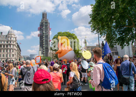Anti-Trump Proteste in Parliament Square, London, 13. Juli 2018 Stockfoto