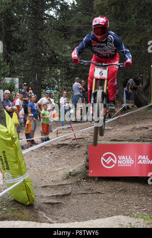 Vallnord, Andorra. 13. Juli 2018. UCI WORLD CUP ANDORRA VALLNORD 2019 Credit: Martin Silva Cosentino/Alamy leben Nachrichten Stockfoto