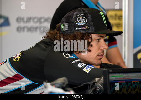 Sachsenring, Hohenstein-Ernstthal, Deutschland. 13. Juli 2018. Deutschen Motorrad Grand Prix, freie Praxis; Quelle: Aktion plus Sport/Alamy leben Nachrichten Stockfoto