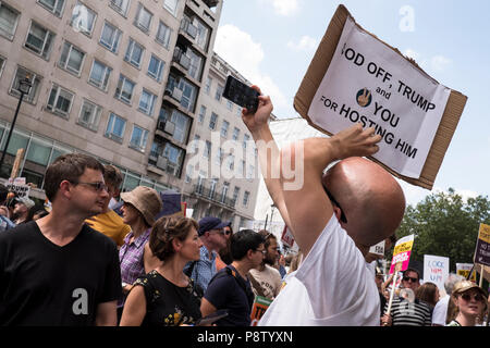 London, United Kingdon. 13. Juli 2018. 100.000 protestieren in London gegen den Besuch von US-Präsident Donald Trump. Credit: Mike Abrahams/Alamy leben Nachrichten Stockfoto