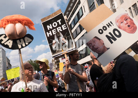 London, United Kingdon. 13. Juli 2018. 100.000 protestieren in London gegen den Besuch von US-Präsident Donald Trump. Credit: Mike Abrahams/Alamy leben Nachrichten Stockfoto
