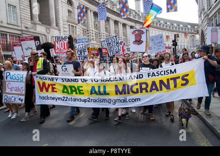 London, United Kingdon. 13. Juli 2018. 100.000 protestieren in London gegen den Besuch von US-Präsident Donald Trump. Credit: Mike Abrahams/Alamy leben Nachrichten Stockfoto