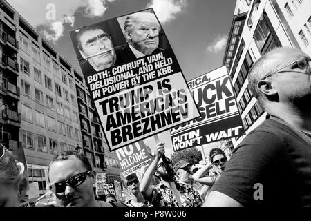 London, United Kingdon. 13. Juli 2018. 100.000 protestieren in London gegen den Besuch von US-Präsident Donald Trump. Credit: Mike Abrahams/Alamy leben Nachrichten Stockfoto