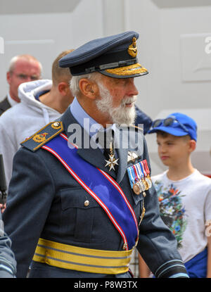 Fairford, UK, 13. Juli 2018. Seine Königliche Hoheit Prinz Michael von Kent, die in der Royal International Air Tattoo in Fairford am ersten Tag (Bild, 13. Juli 2018) Credit: Ceri Breeze/Alamy Leben Nachrichten genommen Stockfoto