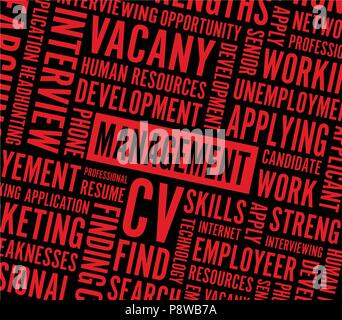 Management text Hintergrund Stock Vektor