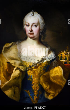 Maria Theresia (Heiligen Römischen Kaiserin) 1717 - 1780 Deutsche Königin von Martin Van Meytens (1695-1770) war ein Schwedisch-deutsch Maler der Niederlande (Maria Theresia Walburga Amalia Christina 1717 - 1780 war der einzige weibliche Herrscher der Habsburgischen Herrschaften und der letzte des Hauses Habsburg. ) Stockfoto