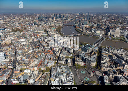 London Luftaufnahme Blick nach Osten über Covent Garden Stockfoto