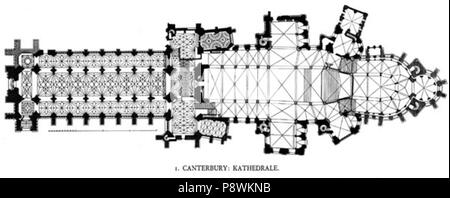 . 74 Die Kathedrale von Canterbury Planen Stockfoto