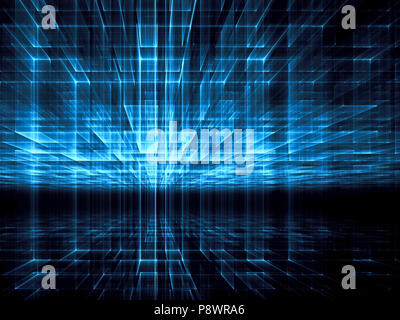Perspektive wall-abstrakten digital erzeugten Bild Stockfoto
