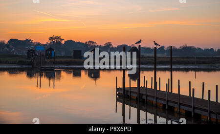 Sonnenuntergang in Southwold Stockfoto