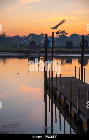 Sonnenuntergang in Southwold Stockfoto