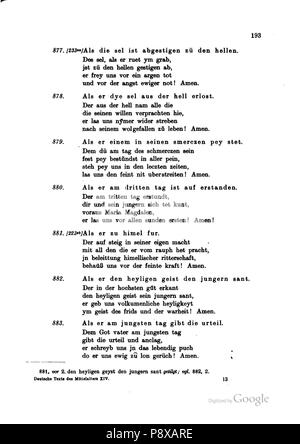 . 114 Deutsche Texte des Mittelalters Bd XIV 193 Stockfoto