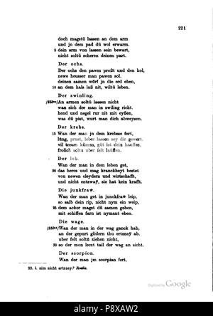 . 114 Deutsche Texte des Mittelalters Bd XIV 221 Stockfoto