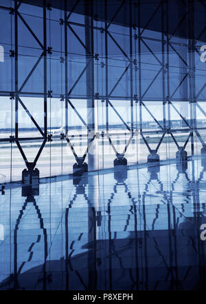 Architektonisches detail. Flughafen Lobby. Stockfoto