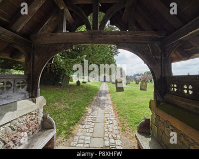 Boxley Kent St Mary's und alle Heiligen Kirche lychgate Stockfoto