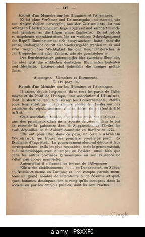 . 304 Geschichte des Illuminaten-Ordens (Engel) 447 Stockfoto