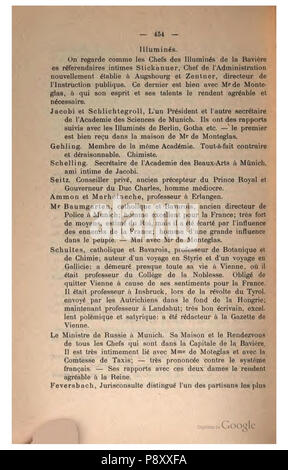 . 304 Geschichte des Illuminaten-Ordens (Engel) 454 Stockfoto