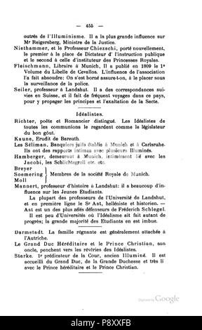 . 304 Geschichte des Illuminaten-Ordens (Engel) 455 Stockfoto