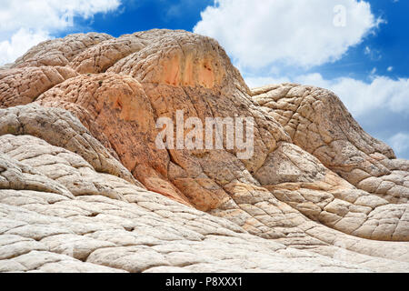 Fantastische Farben und Formen von Sandstein Felsformationen in White Pocket, Arizona, USA Stockfoto