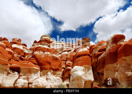 Fantastische Farben und Formen aus Sandstein Formationen der Blue Canyon Hopi Reservation, Arizona, USA Stockfoto