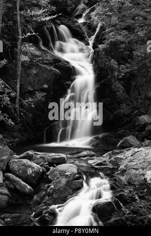 Maus Creek Falls, North Carolina entlang der Big Creek in der Great Smoky Mountain National Park. Stockfoto