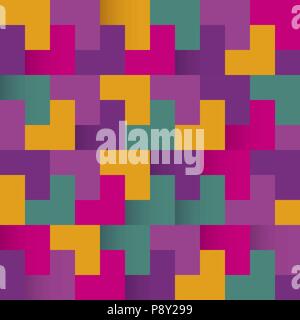 Bunte abstrakt Hintergrund mit Plätzen. Nahtlose Muster. Helle Farben Stock Vektor