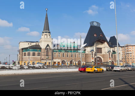 Moskau, Russland - 3. März 2018: Der Bau der Jaroslawl station in Moskau Stockfoto
