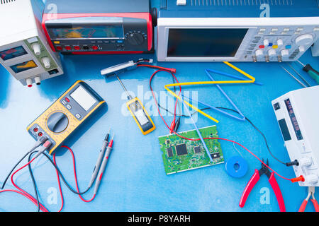 Elektronische Prüfgeräte. Stockfoto