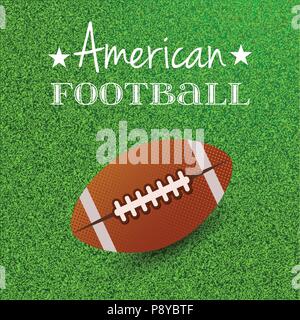 Merican Fußball und Rugby Sport. Thema der Liste und der Zeitplan für die Spieler und Statistiken. Realistische Vector Illustration.. Für web design und applicatio Stock Vektor