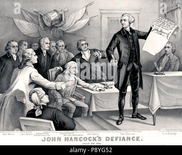 John Hancock's Defiance am 4.Juli 1776 Stockfoto