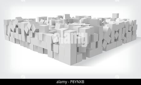 Stapel der Würfel, 3d-Stil, Vektor, Abbildung Stock Vektor