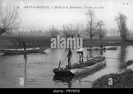 Alte Postkarten, PARAY-LE-MONIAL, (71), Saône-et-Loire, Burgund, Frankreich Stockfoto