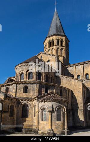 Sakrale Kunst IN PARAY-LE-MONIAL, Burgund, Frankreich Stockfoto