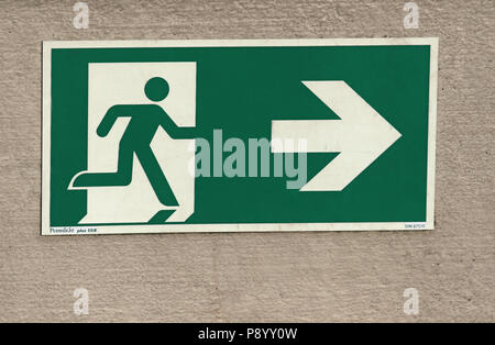 Berlin, Deutschland, Notausgang Notausgang Stockfoto