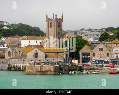 St. Ives, ENGLAND - Juni 19: St La's Kirche innerhalb der Hafen, in St Ives, Cornwall. In St Ives, Cornwall, England. Juni 2018 19. Stockfoto