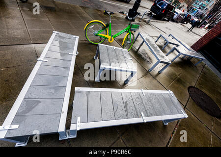 WA 14505-00 ... WASHINGTON - Grafische Ansicht von Kalk Fahrrad, ein Fahrrad Teilen des Programms in Seattle. Stockfoto