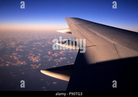 Jet Flügel bei Sonnenuntergang Stockfoto