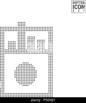 Zigaretten Dot Pattern Symbol. Tabak Shop gepunktete Symbol isoliert auf weißem Hintergrund. Vektor Icon von Zigaretten Stock Vektor
