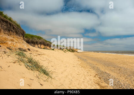 Covehithe Strand an der Küste von Suffolk. Stockfoto
