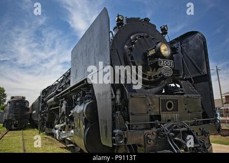 Restauriertes New York Central 4-8-2 Mohawk Dampflok Reihe 3001, die durch die amerikanische Lokomotive Unternehmen von Schenectady New York im Jahre 1940 gebaut. Die loc Stockfoto