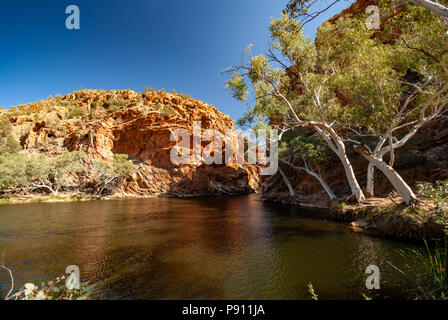 Ellery Creek Big Hole, West MacDonnell Ranges und National Park, in der Nähe von Alice Springs, Northern Territories, Australien Stockfoto